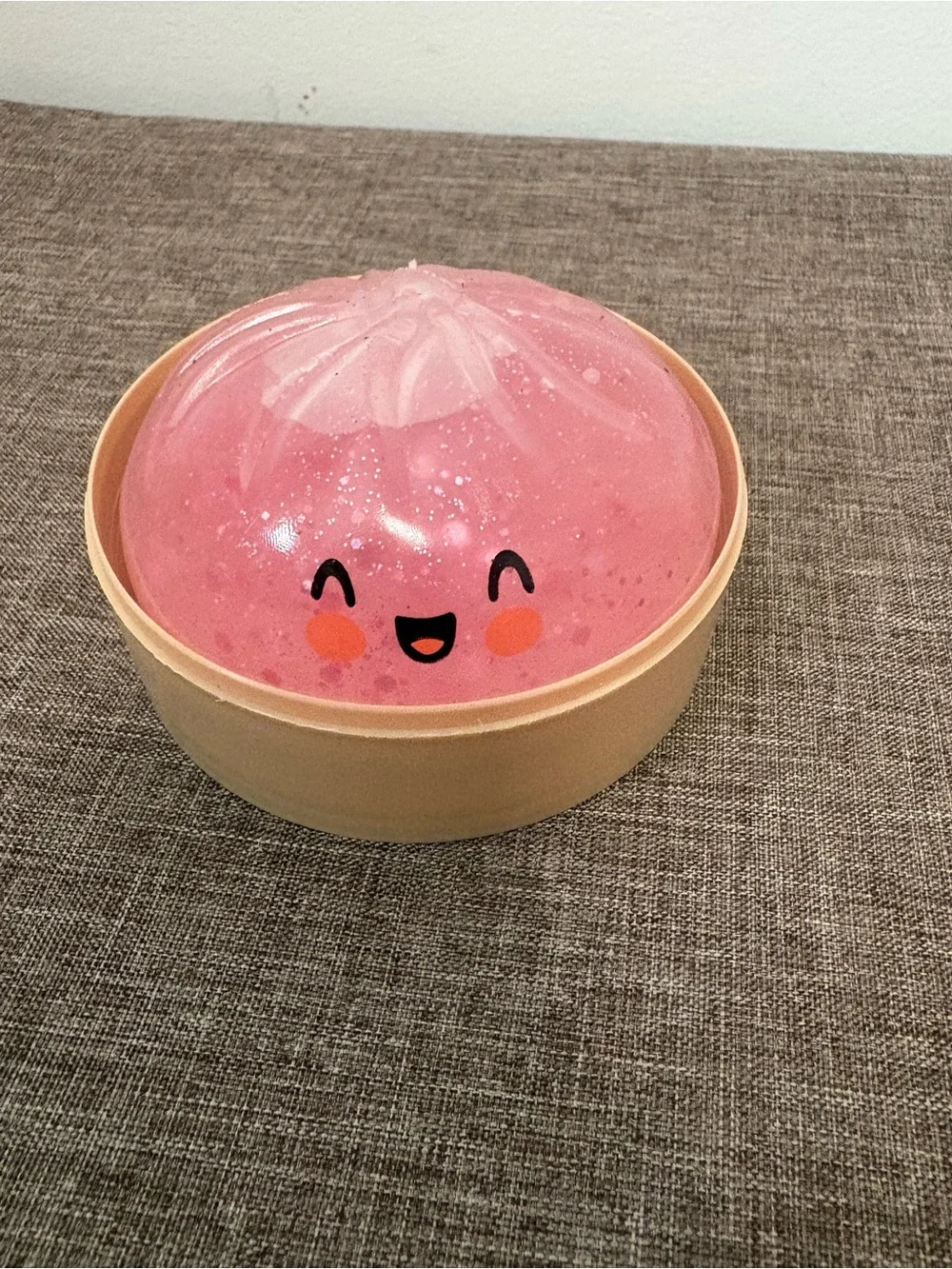 Pink Glitter dumpling squishy